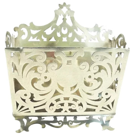Antique Sterling Silver Letter Rack or Holder, Gorham C 1890 - 43 Chesapeake Court Antiques
