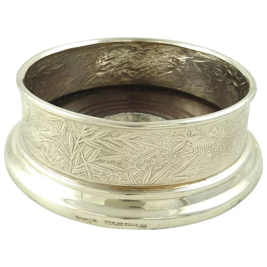 Tiffany Sterling Silver Wine Bottle Coaster or Stand,  Aesthetic Movement Design - 43 Chesapeake Court Antiques