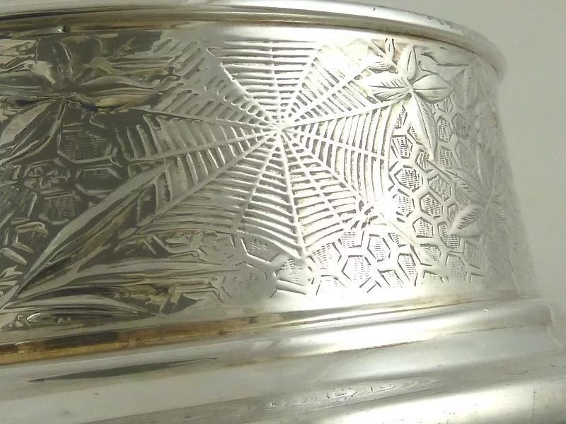 Tiffany Sterling Silver Wine Bottle Coaster or Stand,  Aesthetic Movement Design - 43 Chesapeake Court Antiques