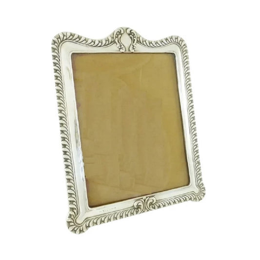 Antique English Sterling Silver Picture or Photo Frame, Large Size Victorian - 43 Chesapeake Court Antiques